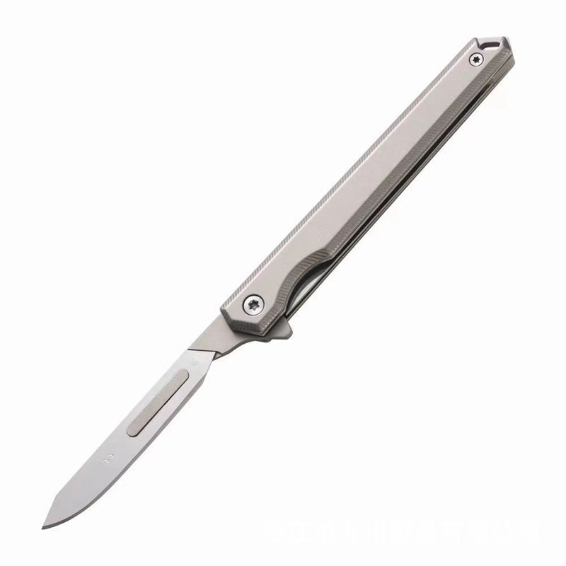 Alloy utility knife, portable gift engraving knife tool, hardware knife, SK5 carbon steel replaceable blade Item Picture