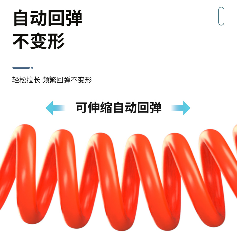 PU spring air pipe hose screw air pump, telescopic air compressor high-pressure pneumatic pipe quick connector 8mm details Picture