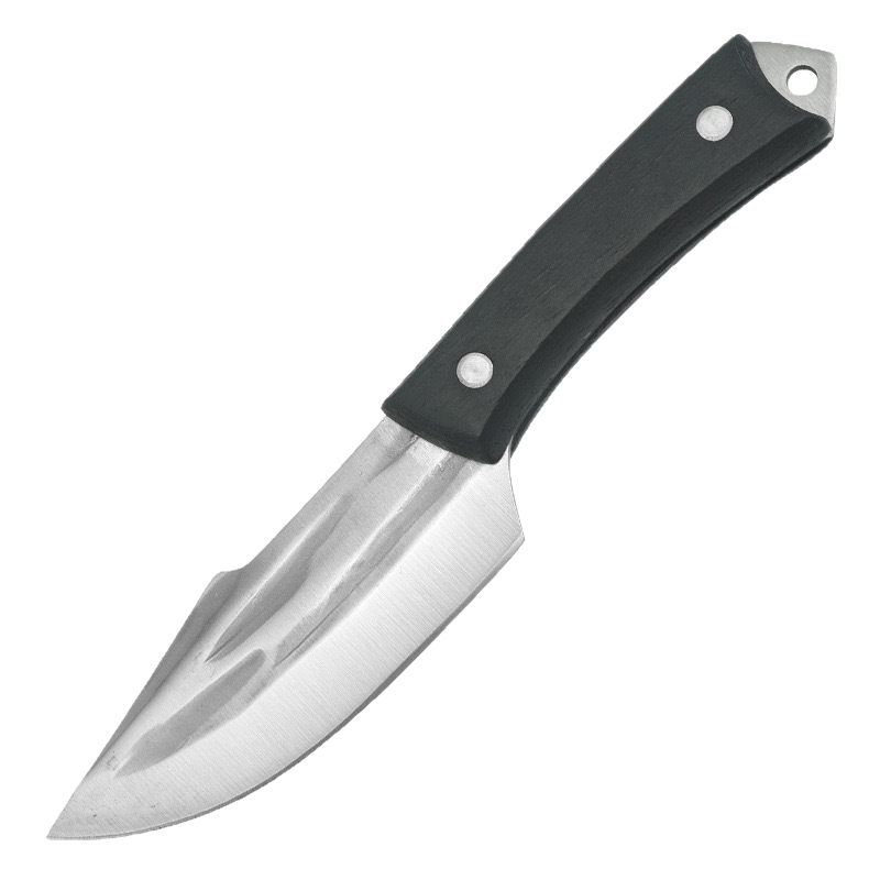 Mongolian hand-held meat knife with leather case, portable fruit knife, multi-purpose knife for outdoor camping, household forged meat cutting and bone removal knife Item Picture