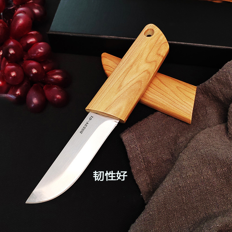 Household fruit knife, outdoor hand-handled meat knife, knife for cutting fruits, vegetables and meat, portable small fat knife, outdoor knife details Picture