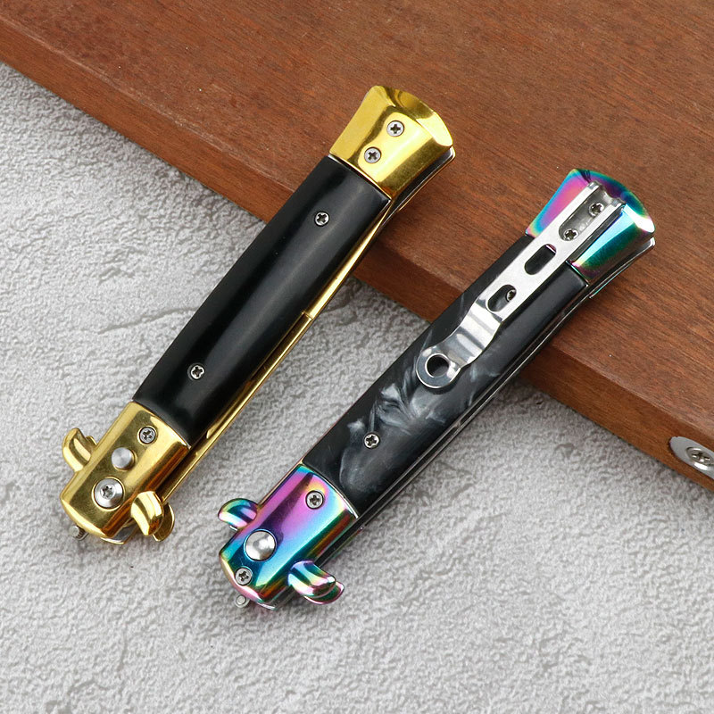 Outdoor multi-functional folding knife, camping tool, high-hardness stainless steel fruit knife, unboxing knife, stainless steel quick disassembly details Picture