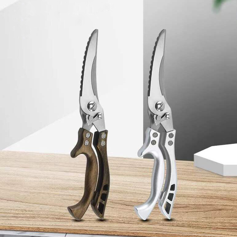 Stainless steel kitchenware chicken bone scissors, high-hardness, sharp, multi-functional food scissors Specification drawing