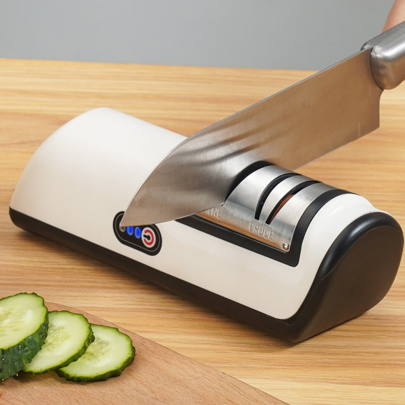 Household electric knife sharpener, kitchen whetstone, magic tool, small tool, multi-functional fully automatic charging small knife sharpener Specification drawing