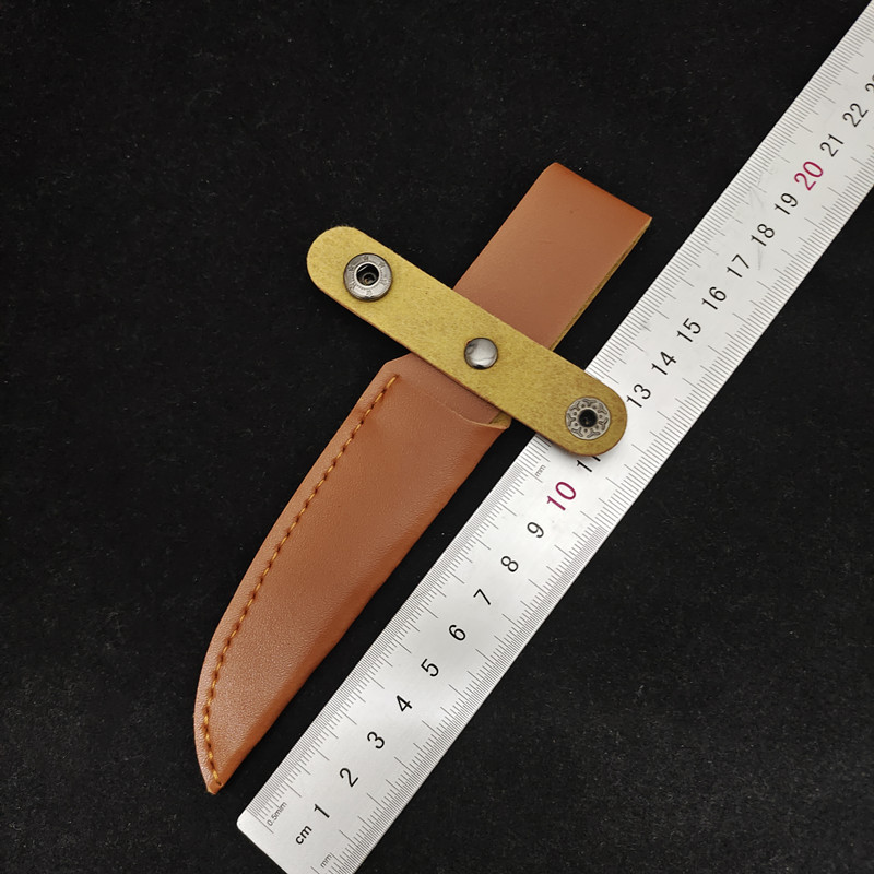 Knife sheath, knife cover, handle, meat leather knife cover, PU leather double copper head knife cover, universal knife cover details Picture