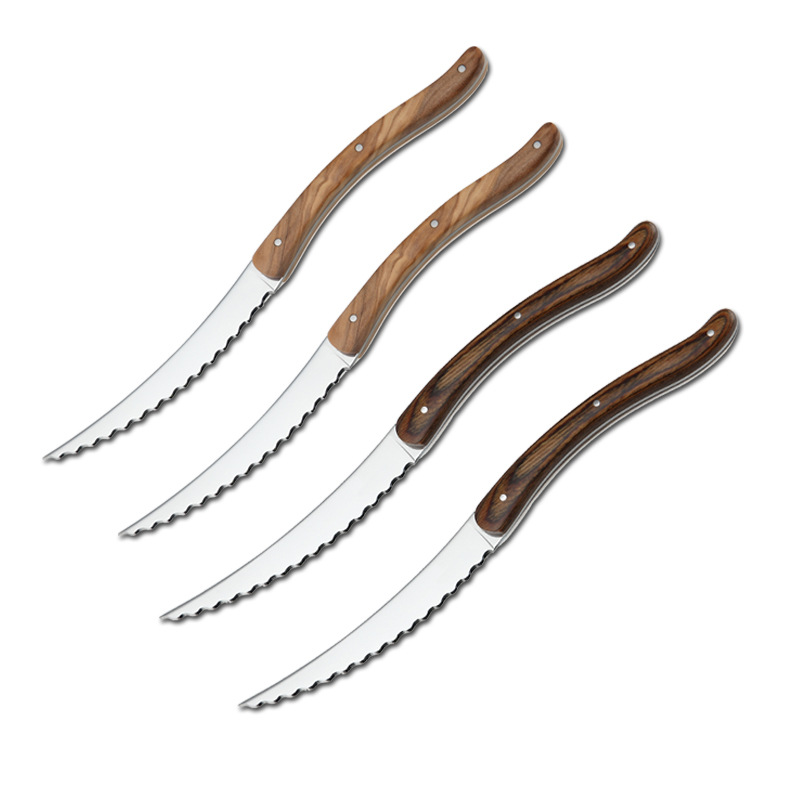 Factory direct sales of the latest designed high-quality stainless steel wooden handle steak knives, Western dining knives and kitchenware Item Picture
