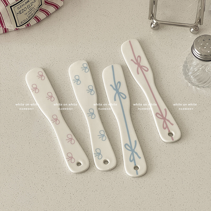 Mini spatula, butter knife, cheese spreading knife, cute spreading spoon, spreading knife, toast and bread spreading knife Specification drawing