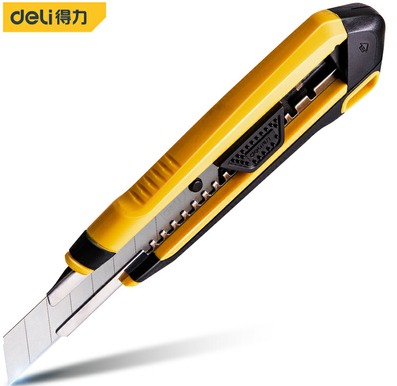 Deli Tools Large utility knife 18mm wallpaper knife Office express unpacking portable wholesale industrial wallpaper knife undefined