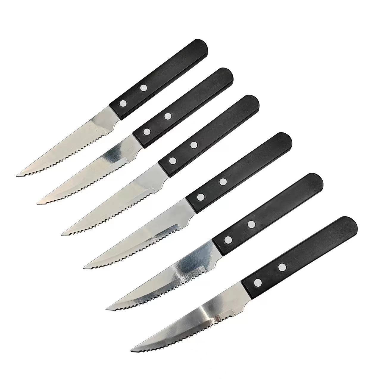 Foreign trade Western cuisine knife, fork and spoon POM handle stainless steel steak knife and fork set Western cuisine tableware set Western dessert full figure