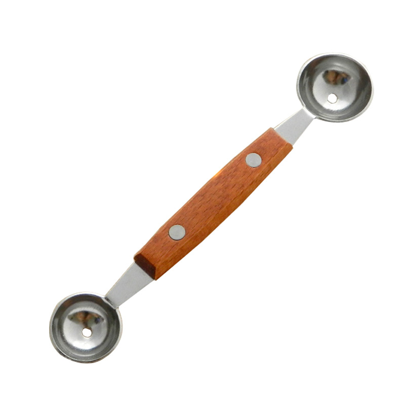 Fruit platter knife set, ball digger, carved melon naan maker, three-in-one work spoon, diy embossed ball spoon design Application Scenario