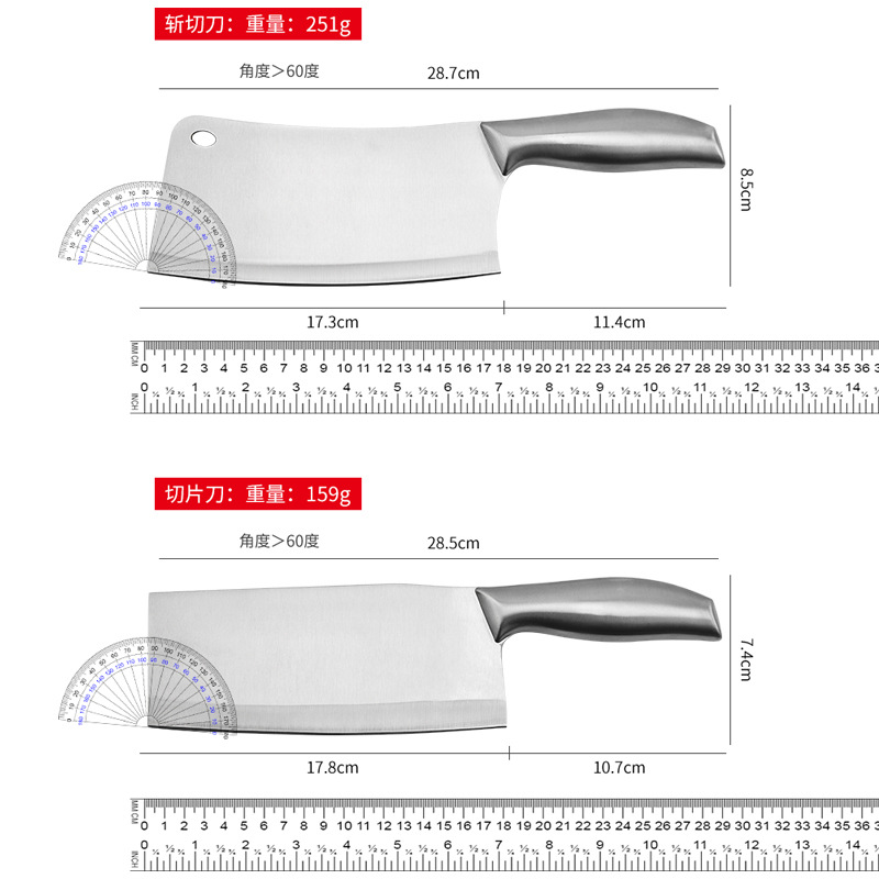Acrylic knife holder, all-steel handle, six-piece set, kitchen knives, slicing knives, household kitchen knife set, kitchen gift knife set Application Scenario