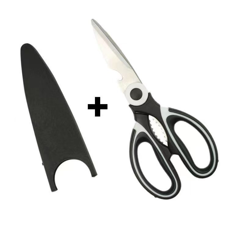 Household stainless steel strong chicken bone scissors, fish-killing scissors, multi-functional food scissors for the kitchen, commercial use Item Picture