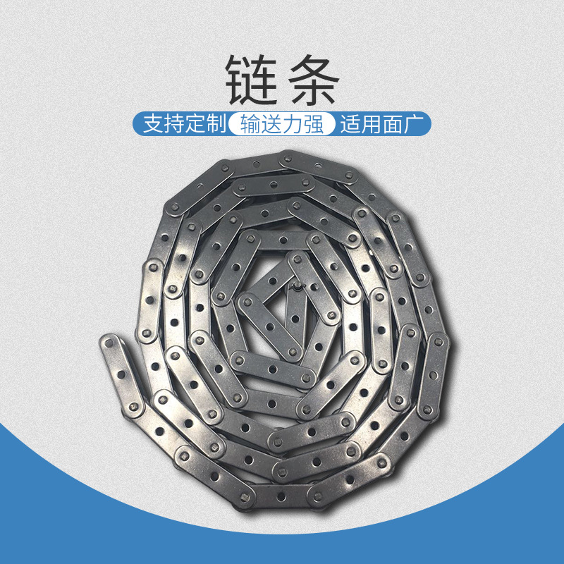 12a stainless steel chain with curved plates, single and double row double-pitch large roller chains, 06B and 08B industrial conveyor chains full figure