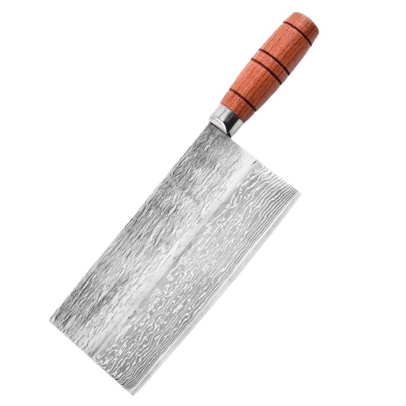 Handcrafted Damascus steel kitchen knives from the source factory, sharp slicing knives, chef's household meat slicing knives, wholesale in stock Item Picture