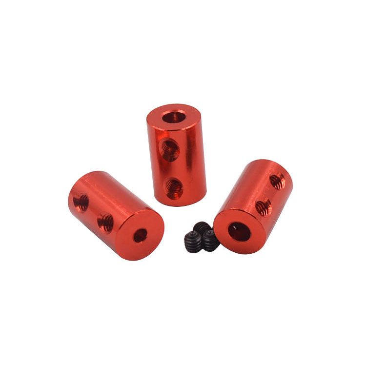 The red and gold aluminum alloy rigid coupling, coupling motor lead screw, outer diameter 12, length 20 details Picture