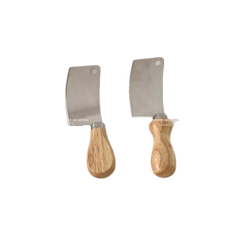 Mini kitchen-specific small kitchen knife, household children's complementary food knife, wooden handle stainless steel kitchen knife, small multi-purpose slicing knife Item Picture