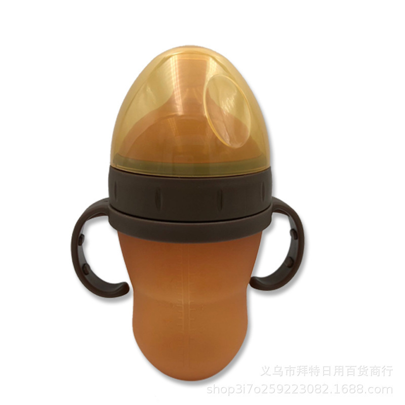 Newborn baby simulation breast milk realistic silicone milk bottle, fully soft wide mouth anti-flatulence weaned baby nipple wide mouth Application Scenario