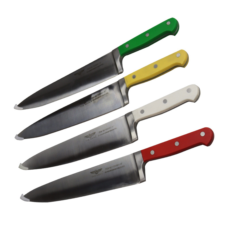 Eagle Master Chef's knife with color handle, Western cuisine knife, hotel restaurant and cafeteria cooking knife, colored handle chef's knife, Eagle Union knife Specification drawing