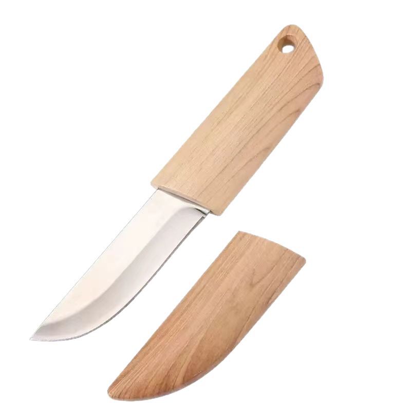 The popular "Little Fat Knife" is a portable and multi-functional household fruit knife with a handle and meat knife. It's a must-have for home camping Item Picture