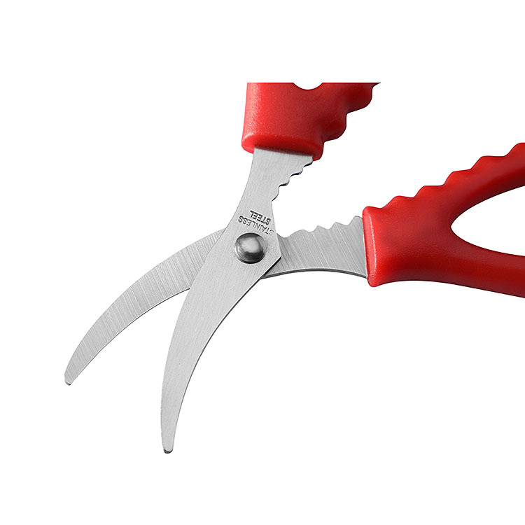 Practical elbow shrimp scissors, stainless steel kitchen scissors, multi-functional crayfish, crab and seafood scissors, shrimp thread scissors in stock Application Scenario