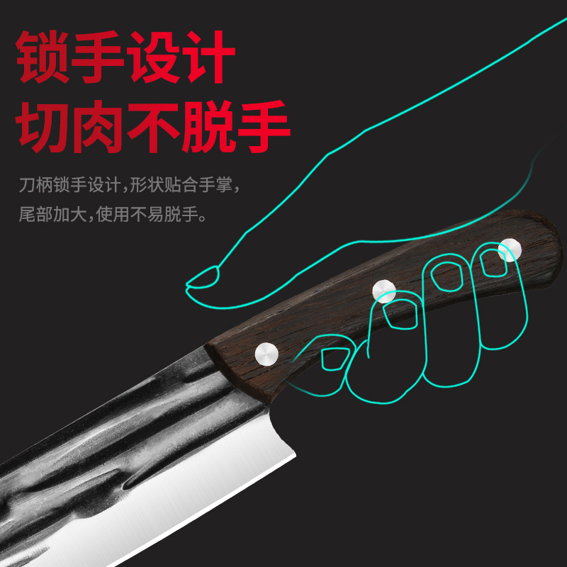 In-stock household forged multi-purpose knives, chicken wing wood multi-purpose chef knives, sharp meat and vegetable cutting knives, fruit and vegetable peelers Application Scenario