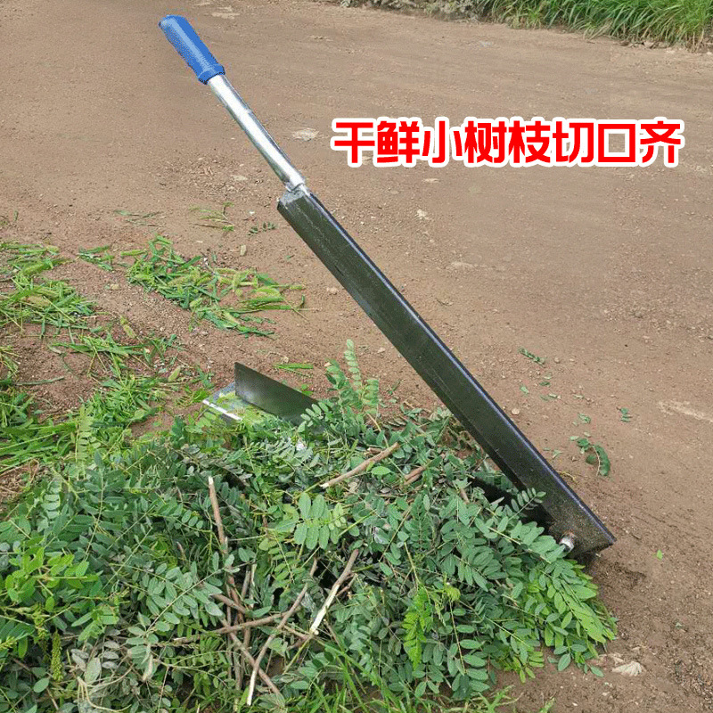 The guillotine knife is a small household herbal cutting machine. It is used for manual cutting of green grass, rice straw, fresh corn stalks, melon seedlings and saplings Specification drawing