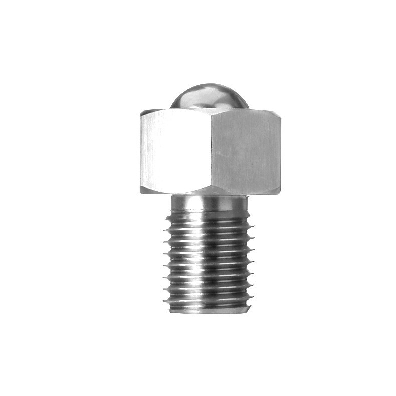 Factory direct sales of in-stock steel ball roller BCHL hexagonal bolt type hexagonal glass ball roller sliding wheel bull's eye Specification drawing