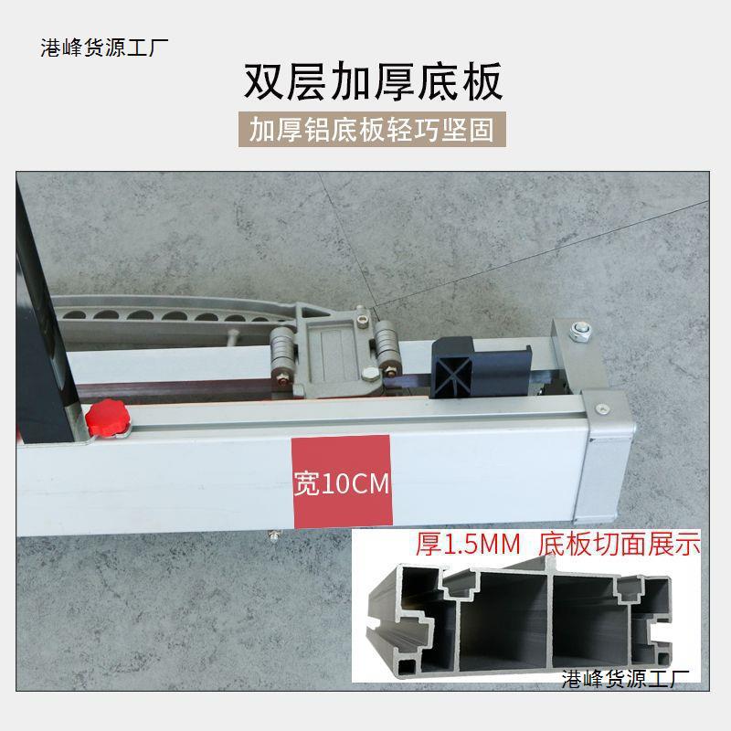 Kejiang manual tile cutting machine, floor tile push knife, 600, 800, 1000 aluminum alloy lightweight home decoration tile direct sales Specification drawing