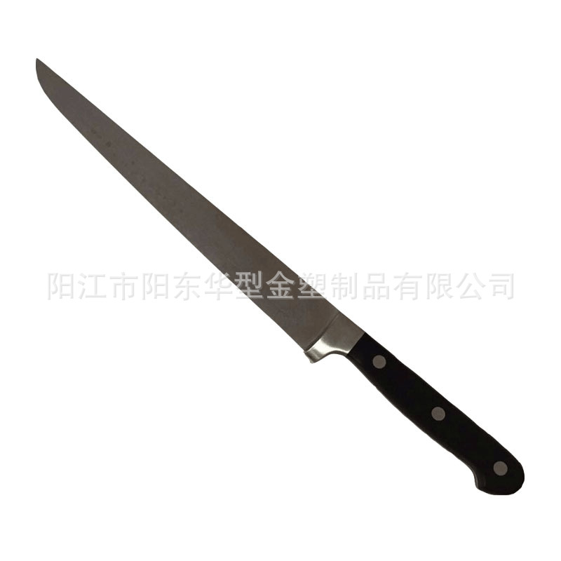 Stainless steel steak knife, steak knife, POM handle, Western-style knife, plastic handle, cast steel head steak knife Specification drawing