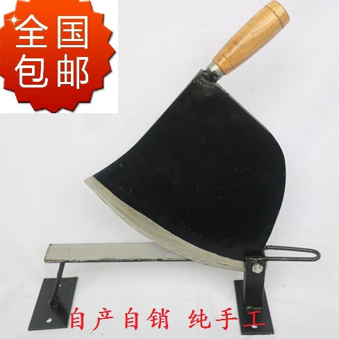 Free shipping, all-steel medicine knife, hand-cut medicine knife, guillotine knife, Chinese medicine knife, food guillotine knife, medicinal material slicing knife, gray details Picture