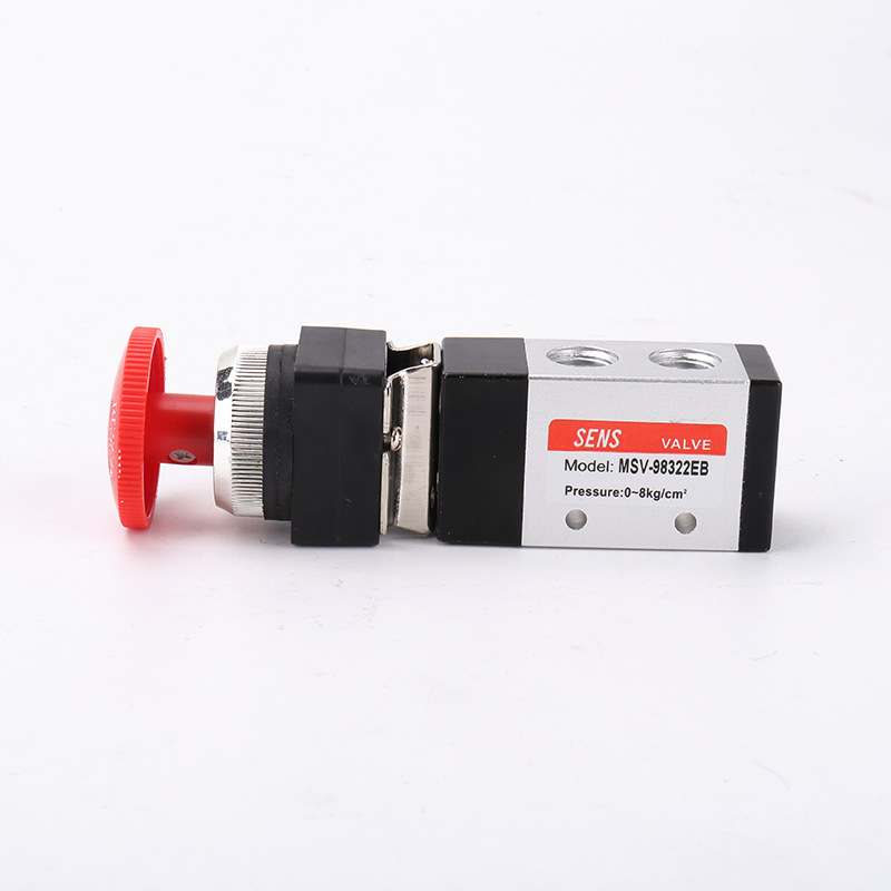 Pneumatic mechanical valve: two-position five-way MSV-86522, two-position three-way MSV-98322, control valve, directional control valve Specification drawing