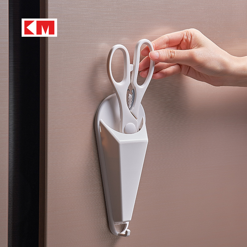 KM 5306 Magnetic scissor Storage Box, refrigerator magnetic scissor storage rack, seamless wall-mounted scissor storage rack full figure