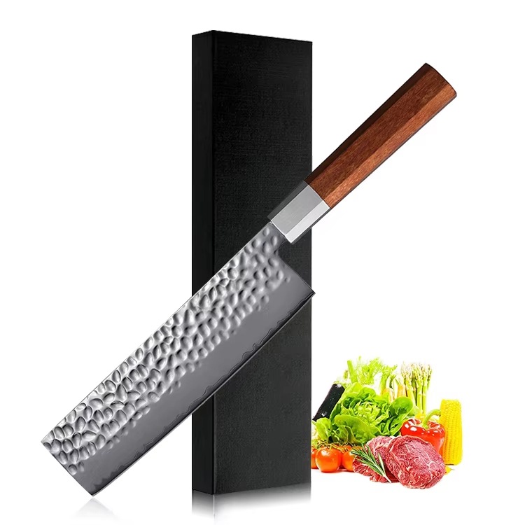Cross-border best-selling professional Japanese Sanhe steel 7-inch small kitchen knives, Santoku knives, chef knives, kitchen knives, and Western food knife sets full figure