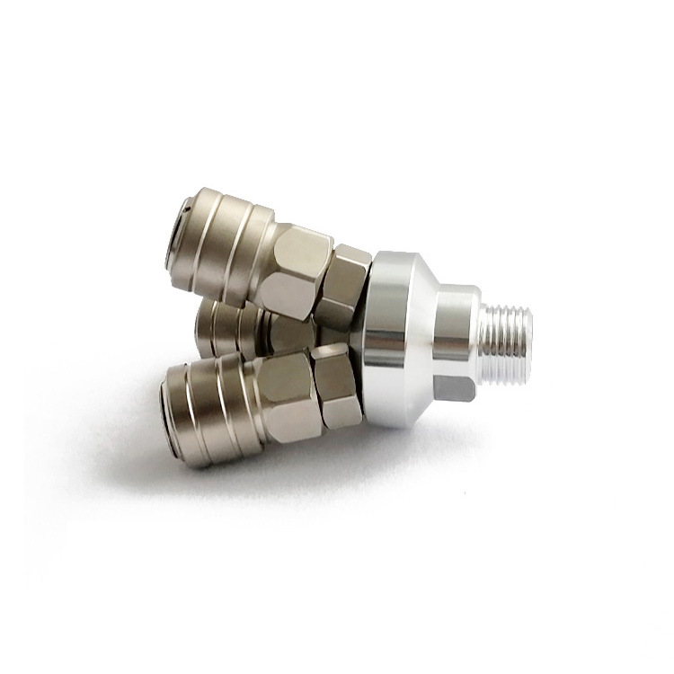Round two-way (SMV), round three-way (SMYC), self-locking round three-way (OSMY), air compressor air pipe joint, type C air pipe joint Item Picture