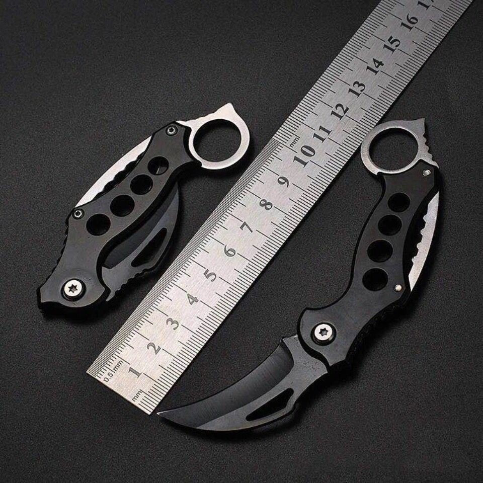 Cross-border outdoor equipment knife, folding knife, mini unboxing knife, high-hardness small claw knife for the wild, sharp fruit knife details Picture