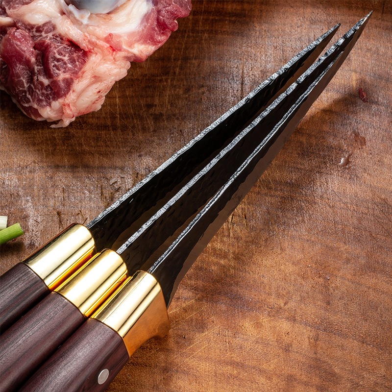 Forged boning knife, slaughtering knife, pig cutting knife, small kitchen knife, sharp knife, stainless steel meat cutting knife, sharp handle meat knife Application Scenario