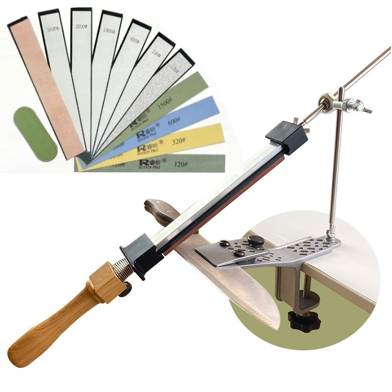 Household multi-functional tool, all-metal aluminum alloy galvanized simple type of quick directional sharpening and fixed-angle knife sharpener Application Scenario