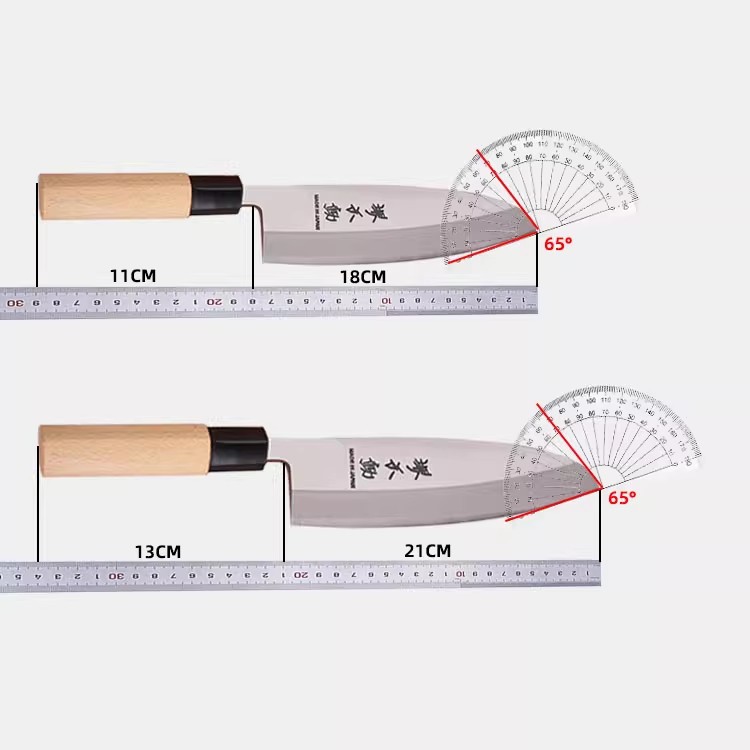 Japanese-style Sakai Immovable fish head knife, fish head knife, sashimi cooking knife, fish cutting knife, salmon bone-splitting knife, raw fish knife details Picture