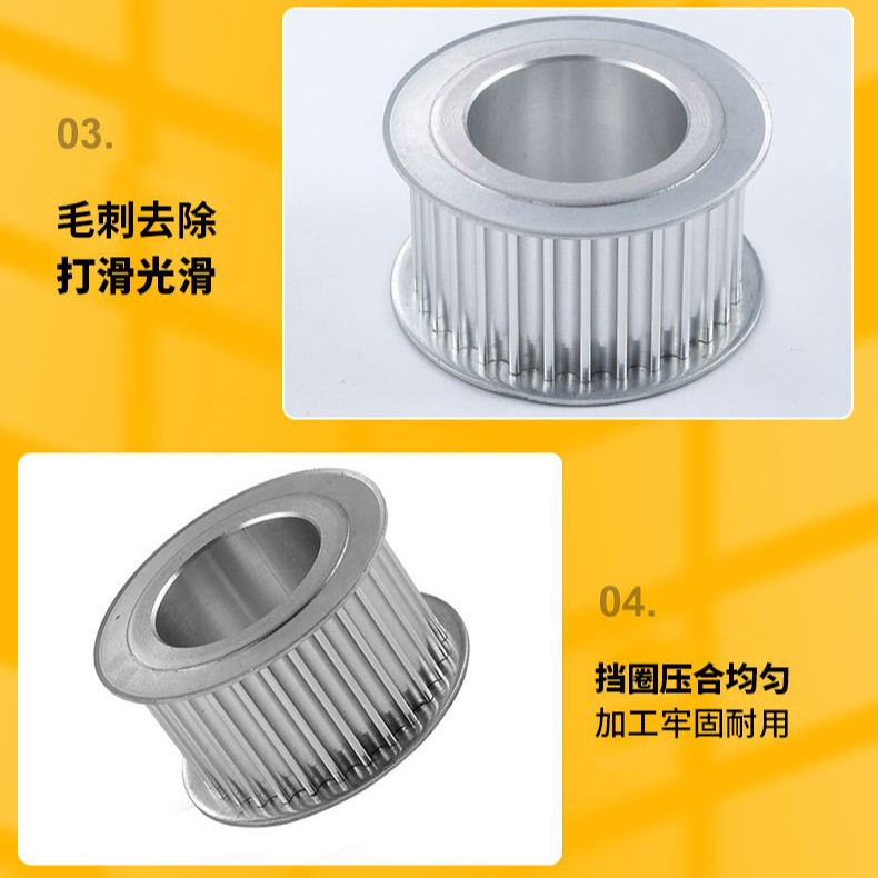 HTD8M synchronous pulley, precision non-standard aluminum alloy oxidation, 45 steel blackened/galvanized and other metal pulleys Application Scenario