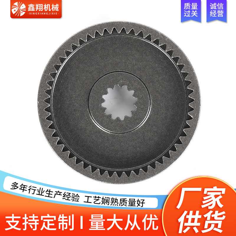 Internal gear discs supply non-standard gear reduction difference reducer internal gear ring processing, high-precision internal gear ring accessories for automobiles Specification drawing