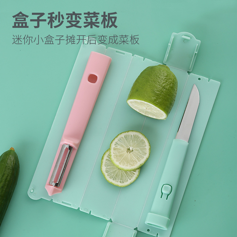 New two-in-one double-head fruit knife, multi-functional household stainless steel peeler, portable dual-purpose small knife Application Scenario