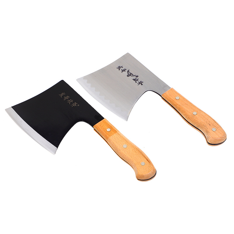 Metal-forged kitchen knives, bone-chopping knives, axes, handcrafted kitchenware, kitchen knives, bone-chopping knives, heavier and thickened axes, sheep bone axes, heavy types Item Picture