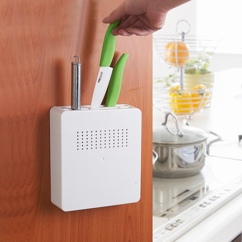 Kitchen invisible knife rack, home goods, creative kitchenware, kitchenware, knife storage. Plastic knife rack doesn't take up much space details Picture