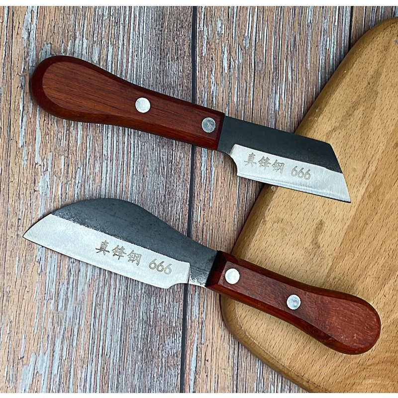 Sharp steel eel knife, left-hand knife, special tool for cutting eels, bone-removing knife, eel killing knife, wooden handle, bud joining knife, fruit tree knife Application Scenario