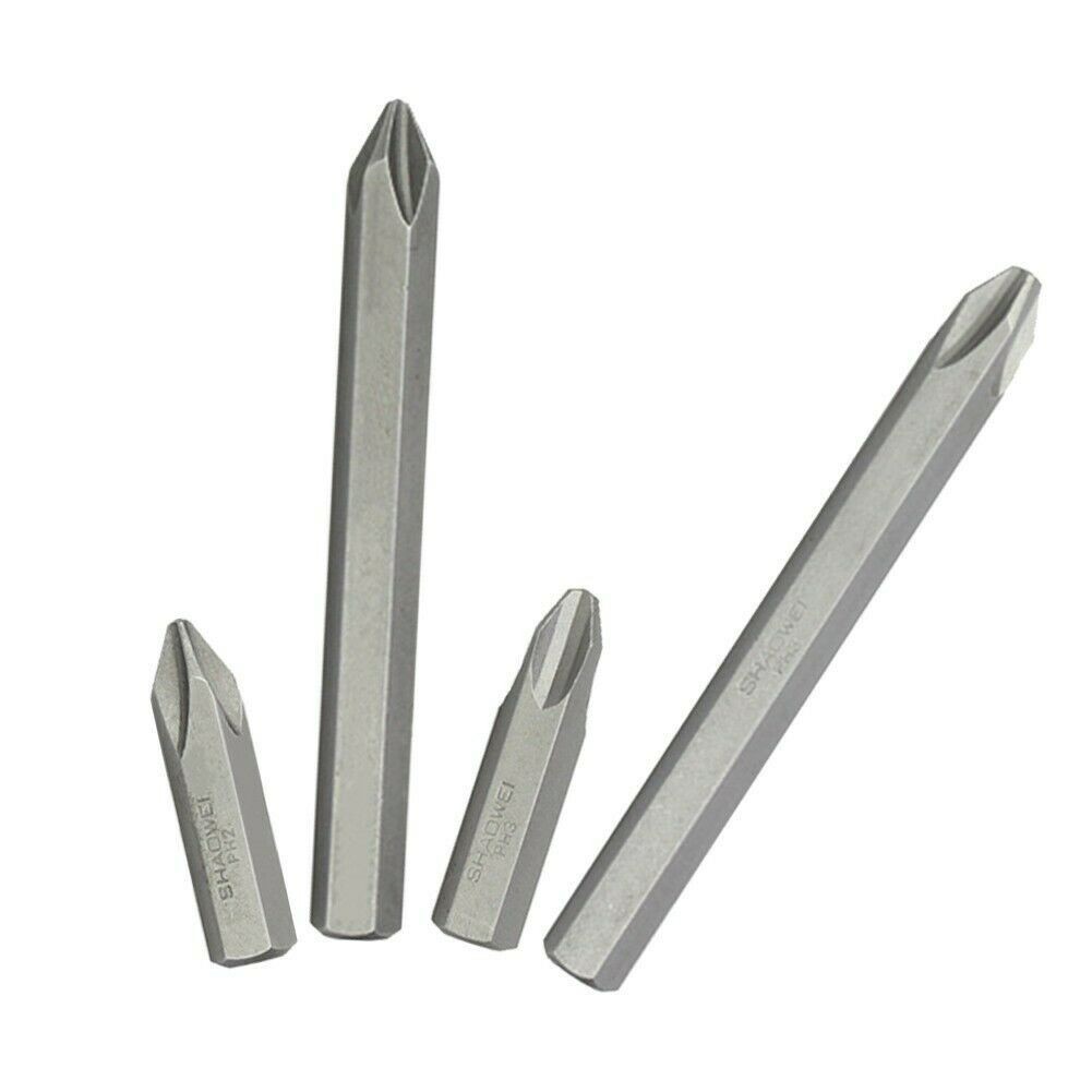 Four pieces of Japanese industrial standard accessories for impact screwdriver heads, JIS PH2 PH3 Specification drawing