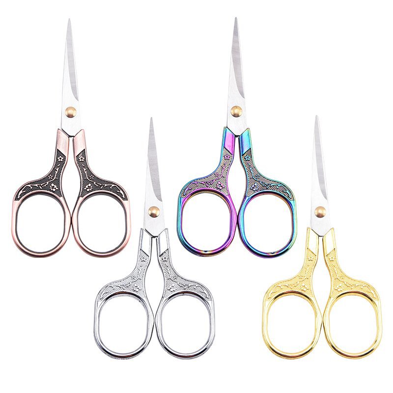 Yangjiang knife and scissors, stainless steel household scissors, plum blossom scissors, square handles, embroidery student scissors, office and document scissors Item Picture