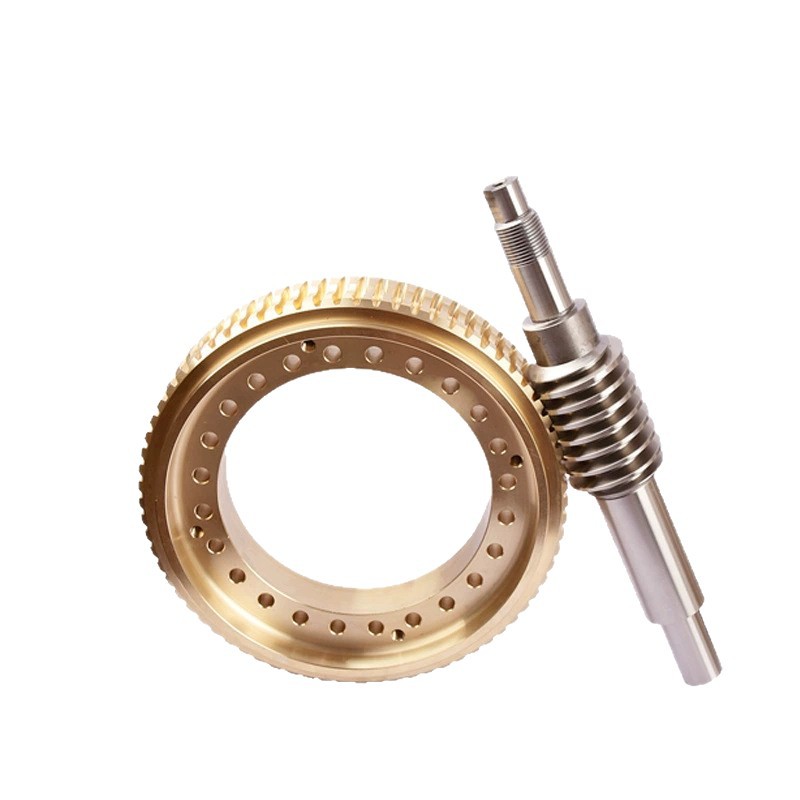Wen Nan double-lead turbine worm with zero backlash in both forward and reverse directions, CNC grinding machine aluminum bronze turbine worm Item Picture