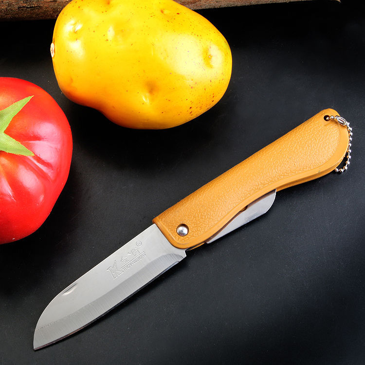 Household fruit knife, stainless steel fruit knife, folding knife, portable small knife, portable dormitory peeler, sharp and multi-functional Application Scenario