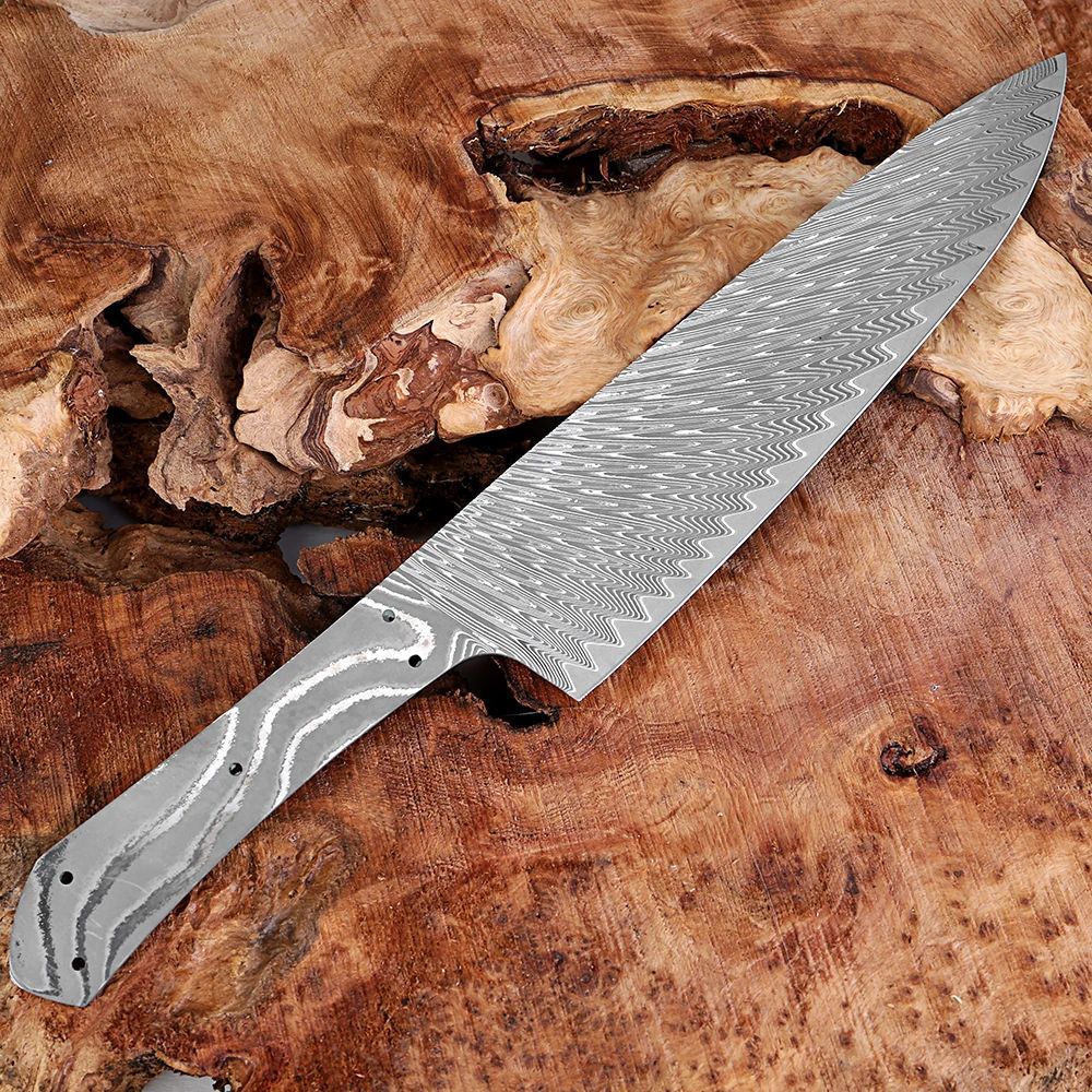 Damascus steel knife blanks, kitchen knife makers, butchers, slicing knives, multi-purpose knives, DIY handcrafted knife blanks, knife accessories, sharp Application Scenario