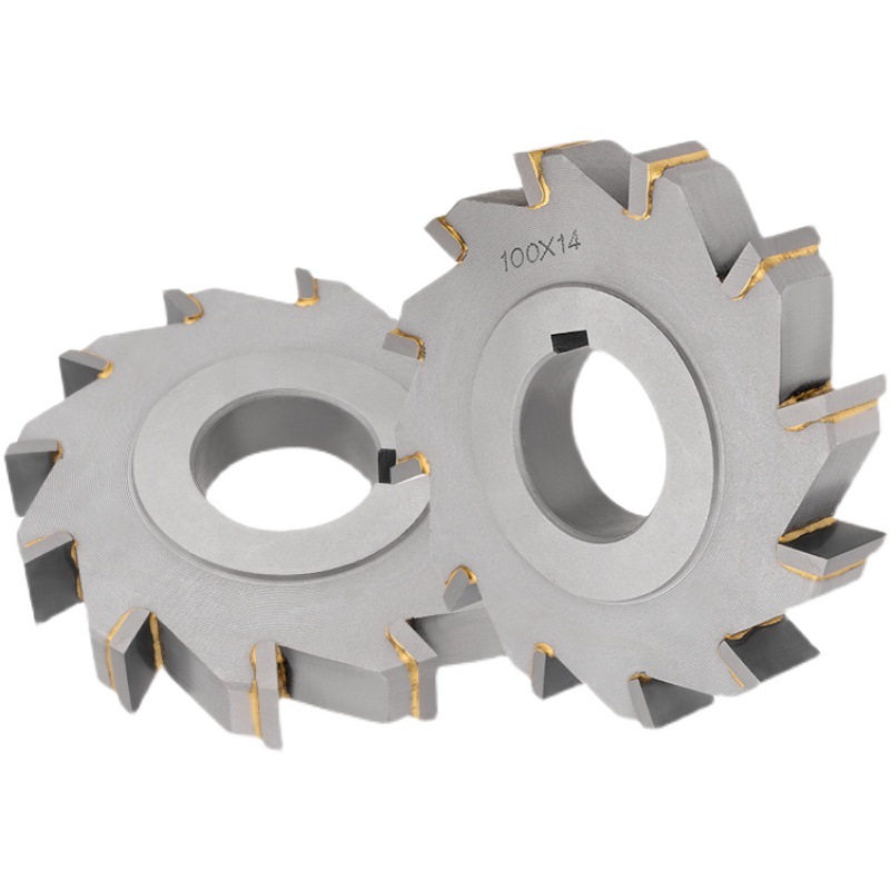 Straight-toothed alloy tungsten steel three-sided edge milling cutter disc saw blade milling cutter 63 80 100 110 125YG Item Picture