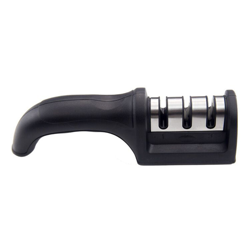 Cross-border kitchen knife sharpener, whetstone, manual quick sharpening tool, household tungsten steel sharpener, stainless steel knife sharpening rod Item Picture